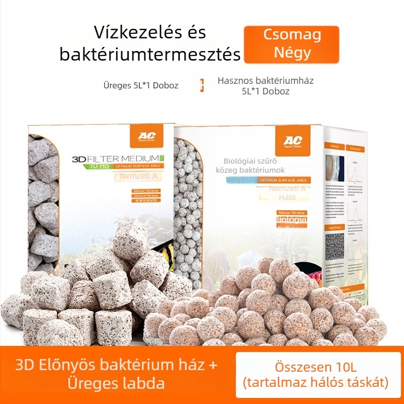 AC szűrőanyag, pamut, 1 darab, akvárium berendezés