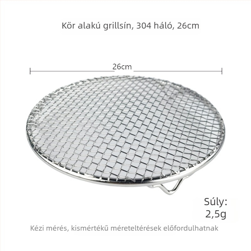 Ren yilai rozsdamentes acél BBQ rács — négyzetes forma, 100 g, elektroforezisz bevonat, multifunkcionális
