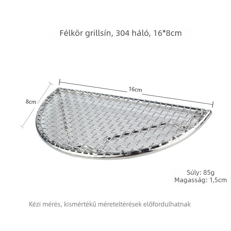 Ren yilai rozsdamentes acél BBQ rács — négyzetes forma, 100 g, elektroforezisz bevonat, multifunkcionális
