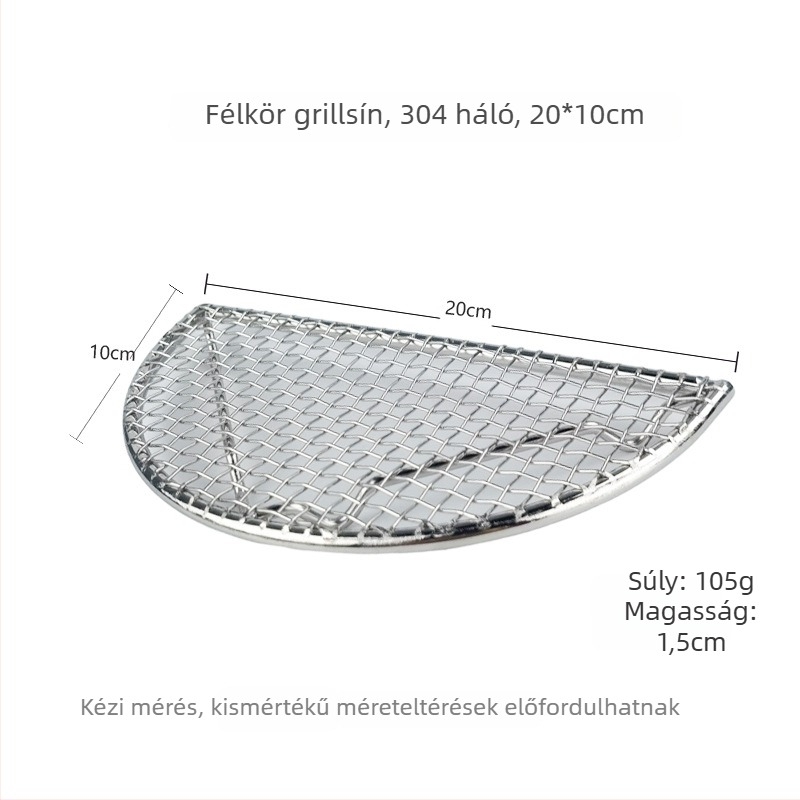 Ren yilai rozsdamentes acél BBQ rács — négyzetes forma, 100 g, elektroforezisz bevonat, multifunkcionális