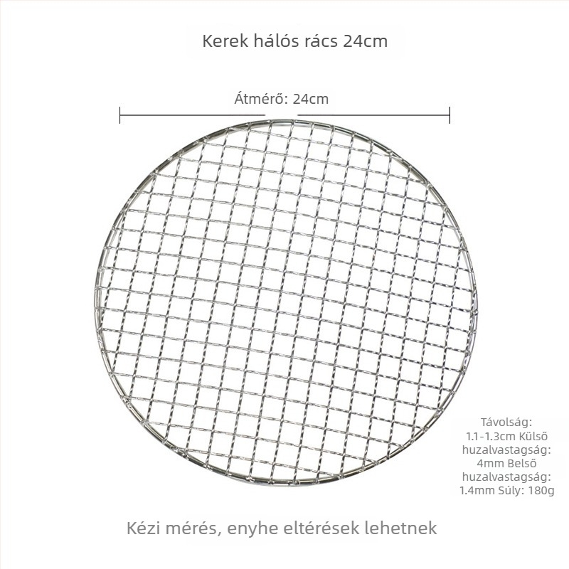 Ren yilai rozsdamentes acél BBQ rács — négyzetes forma, 100 g, elektroforezisz bevonat, multifunkcionális