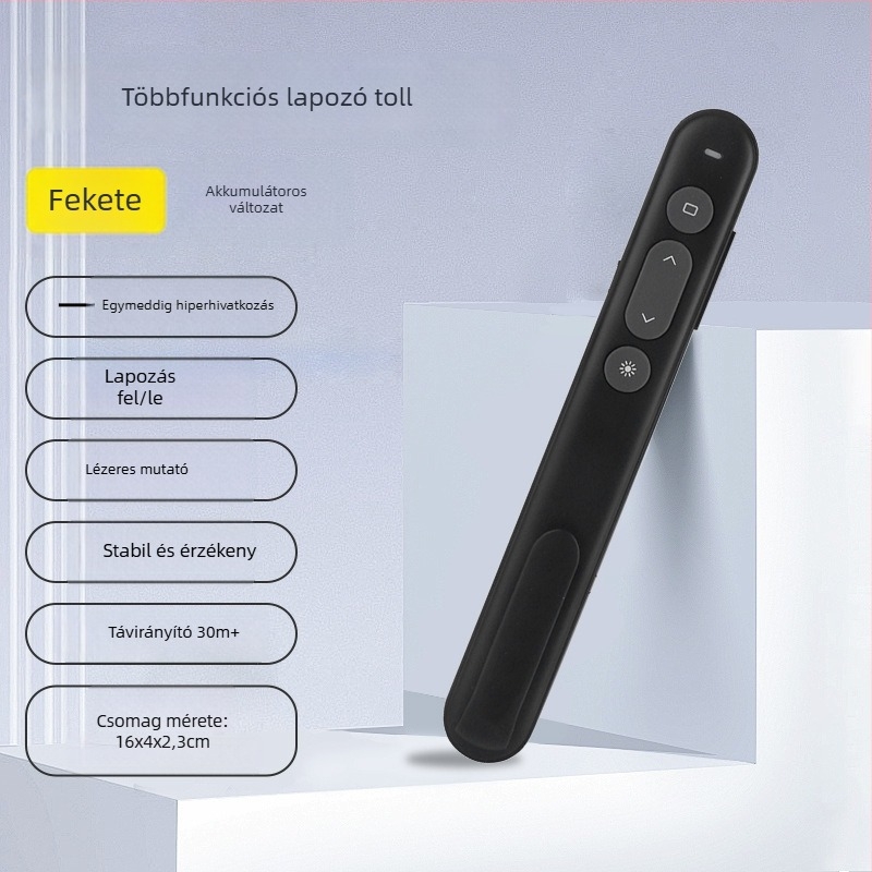 Kétfunkciós oldalváltó toll, duális interfésszel, elektronikus fehér táblához és multimédiás konferenciákhoz, lézeres távirányító toll