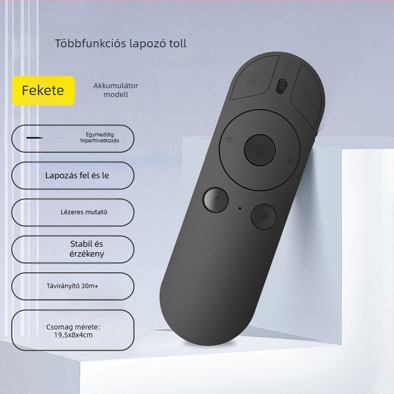 Kétfunkciós oldalváltó toll, duális interfésszel, elektronikus fehér táblához és multimédiás konferenciákhoz, lézeres távirányító toll