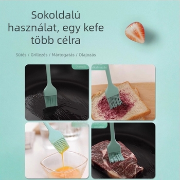 Silikon olajecset palacsintákhoz, barbecue-hoz és sütéshez, magas hőmérsékletre ellenálló, nem hullik ki a szálak, élelmiszerbiztonságú szilikon (Magas hőmérséklet; Nem hullik ki a szálak; Élelmiszerbiztonságú szilikon)