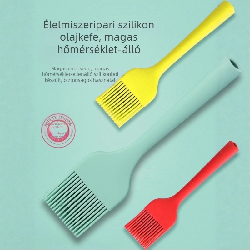 Silikon olajecset palacsintákhoz, barbecue-hoz és sütéshez, magas hőmérsékletre ellenálló, nem hullik ki a szálak, élelmiszerbiztonságú szilikon (Magas hőmérséklet; Nem hullik ki a szálak; Élelmiszerbiztonságú szilikon)