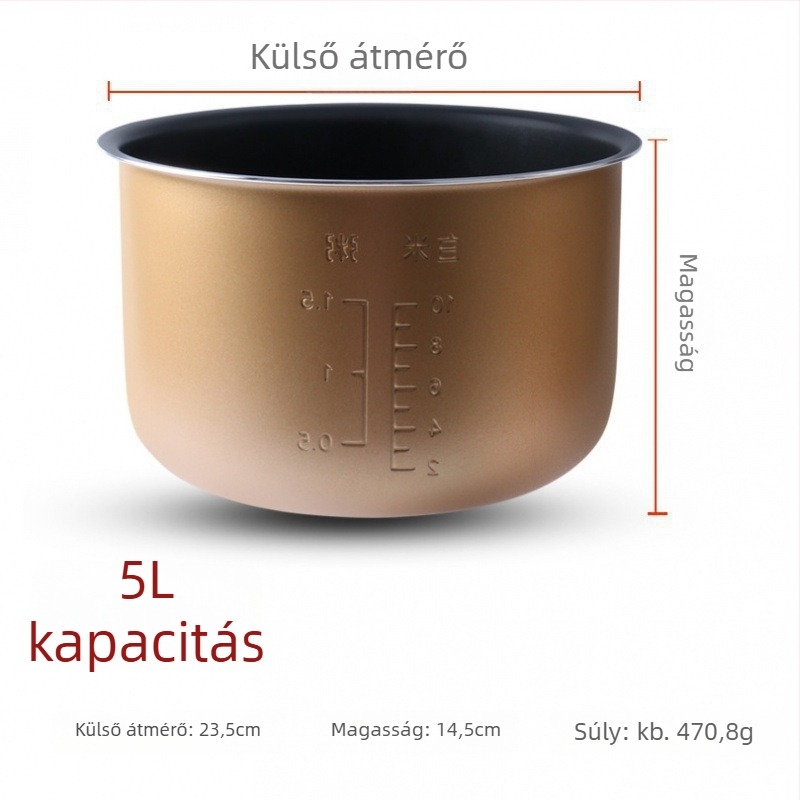 Joyoung-kompatibil belső edény kaserola – többrétegű kompozit alj, 1 L kapacitás, gáztűzhelyhez kompatibilis, magas hőállóság, modell 007