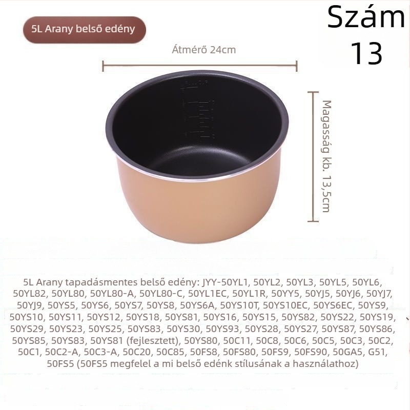 Joyoung-kompatibil belső edény kaserola – többrétegű kompozit alj, 1 L kapacitás, gáztűzhelyhez kompatibilis, magas hőállóság, modell 007