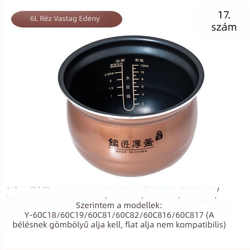 Joyoung-kompatibil belső edény kaserola – többrétegű kompozit alj, 1 L kapacitás, gáztűzhelyhez kompatibilis, magas hőállóság, modell 007