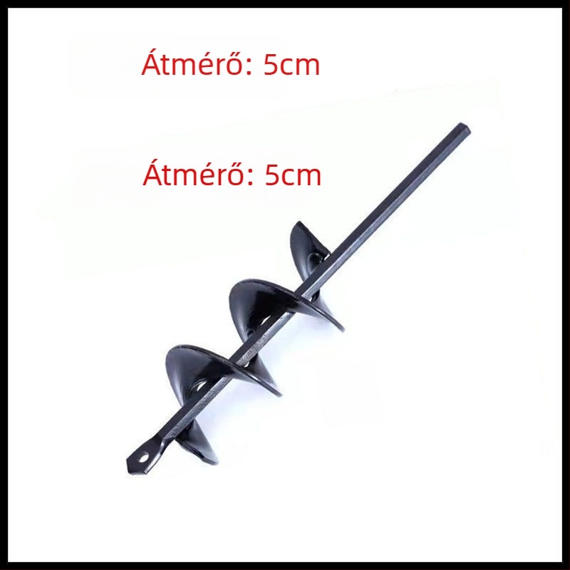 Kertészeti fúró spirál pengével virágok, fű és zöldségek ültetéséhez; újratölthető kézi fúró a talaj lazítására és trágyázásra