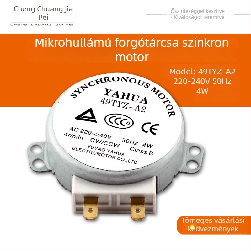 Mikrohullámú sütő forgótárcsás motorja 49TVZ-A2, 220-240V, 4W