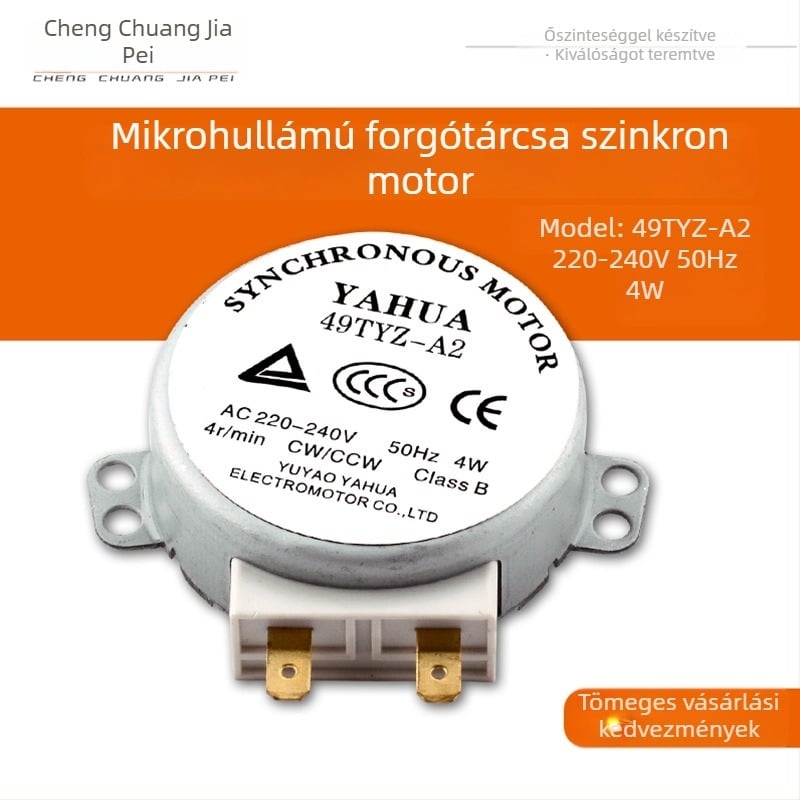 Mikrohullámú sütő forgótárcsás motorja 49TVZ-A2, 220-240V, 4W