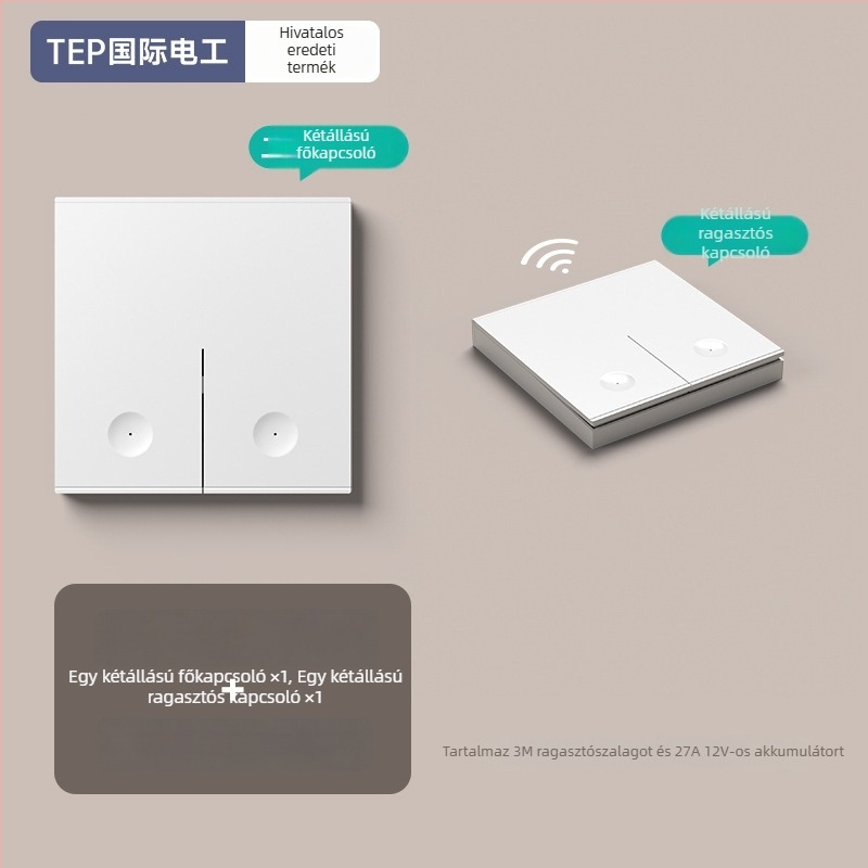 Vezeték nélküli távirányítós kapcsoló háztartási használatra — Márka Tep; Típus: vezeték nélküli távirányítós kapcsoló; Alkalmazás: háztartás; Kapcsoló típus: távirányító