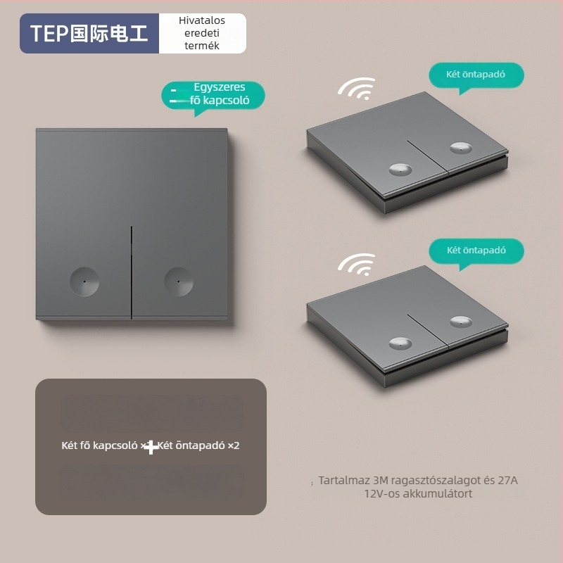 Vezeték nélküli távirányítós kapcsoló háztartási használatra — Márka Tep; Típus: vezeték nélküli távirányítós kapcsoló; Alkalmazás: háztartás; Kapcsoló típus: távirányító