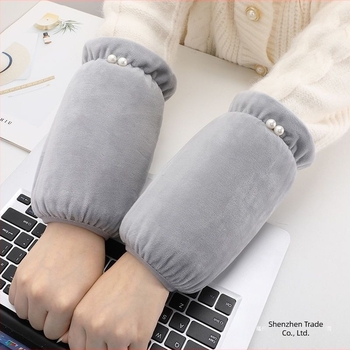 Női gyöngyház velúr ujjvédők, szennyeződés elleni védelemmel, tavaszi viselet