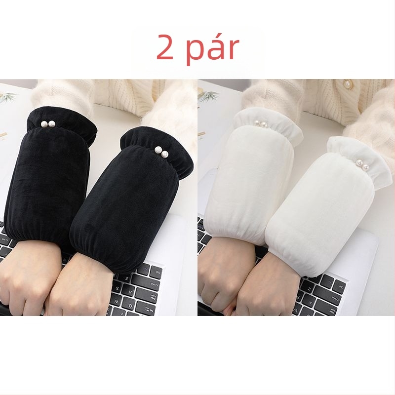 Női gyöngyház velúr ujjvédők, szennyeződés elleni védelemmel, tavaszi viselet