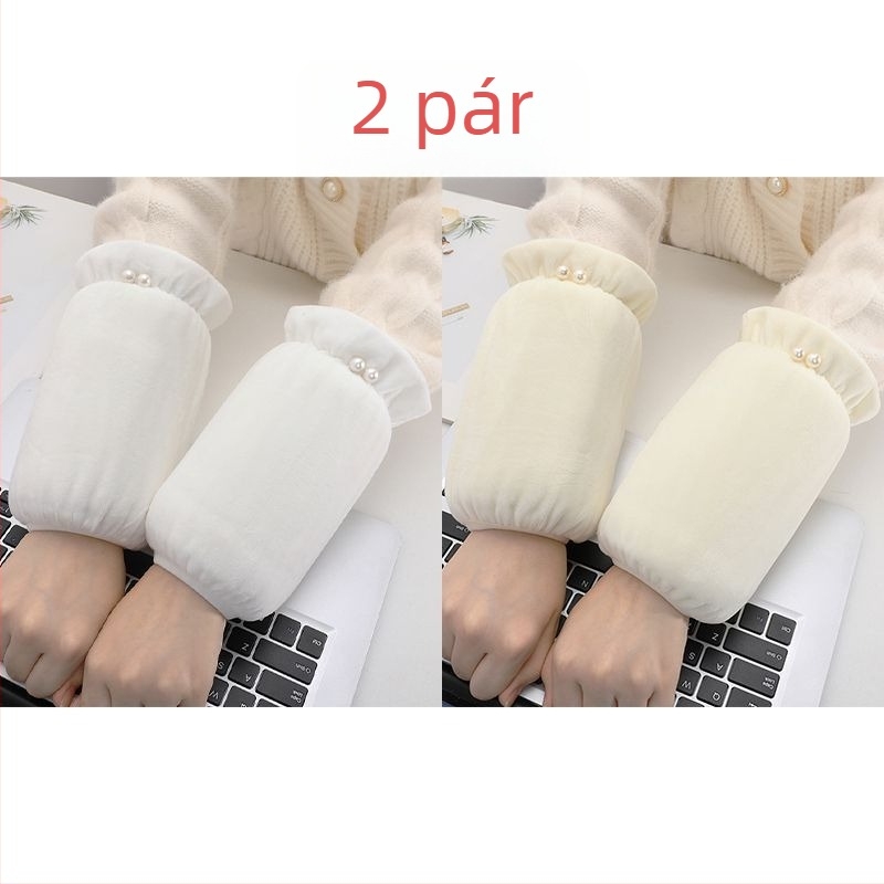 Női gyöngyház velúr ujjvédők, szennyeződés elleni védelemmel, tavaszi viselet