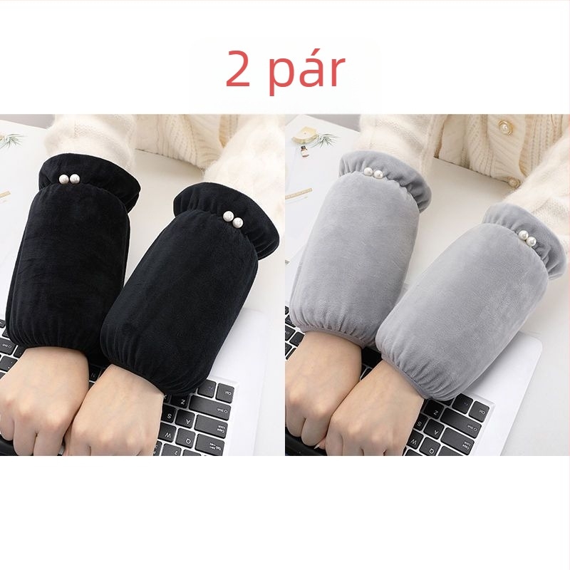 Női gyöngyház velúr ujjvédők, szennyeződés elleni védelemmel, tavaszi viselet