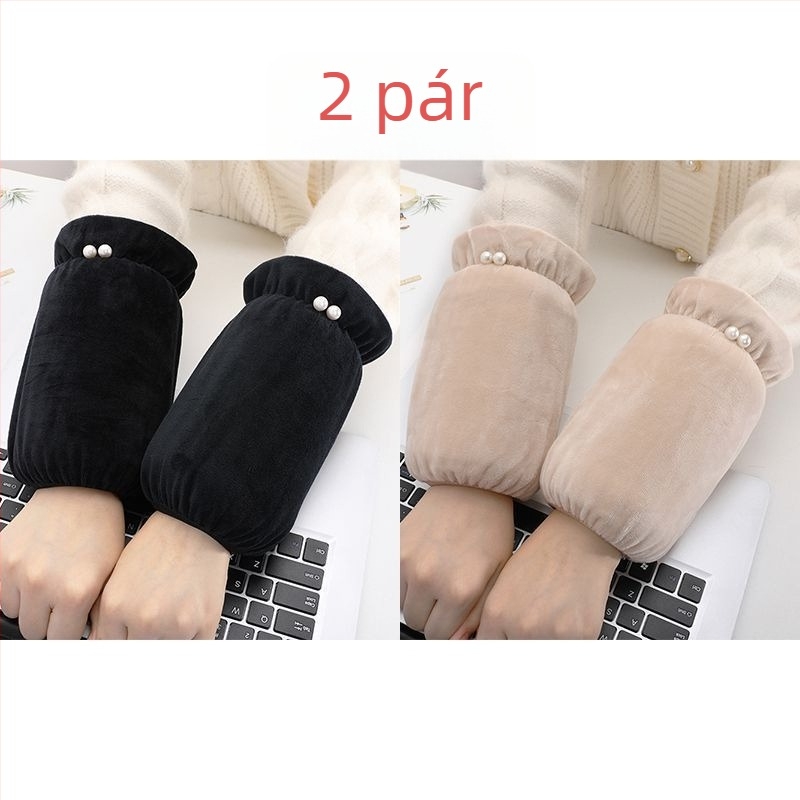 Női gyöngyház velúr ujjvédők, szennyeződés elleni védelemmel, tavaszi viselet