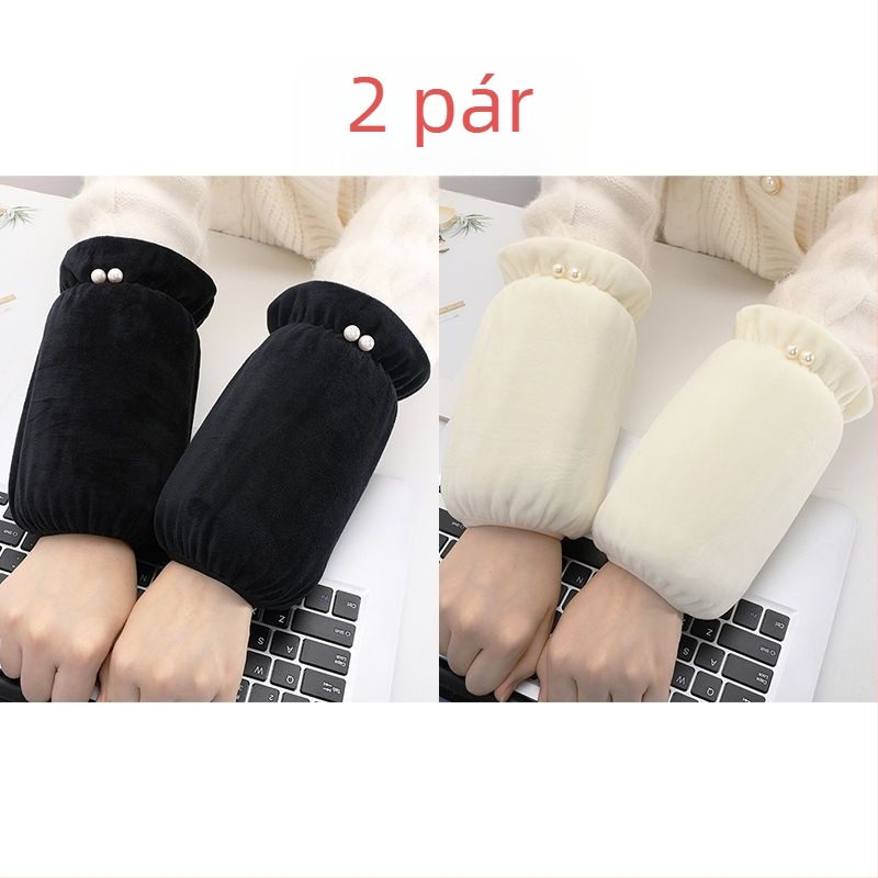 Női gyöngyház velúr ujjvédők, szennyeződés elleni védelemmel, tavaszi viselet