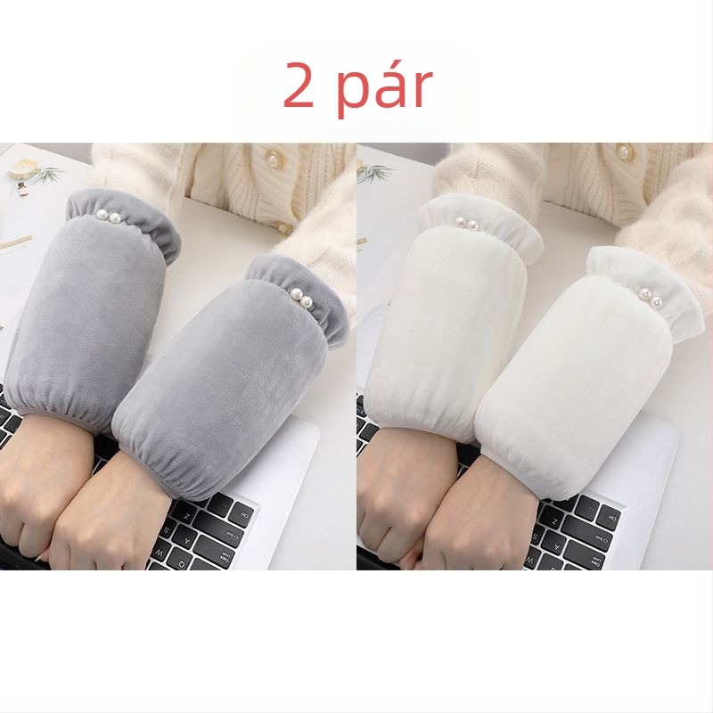 Női gyöngyház velúr ujjvédők, szennyeződés elleni védelemmel, tavaszi viselet