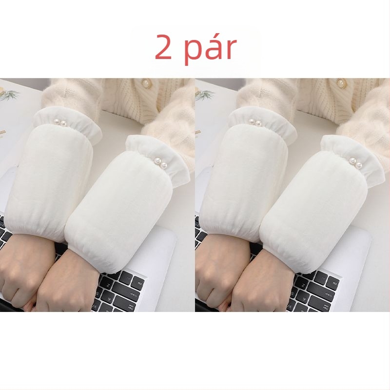 Női gyöngyház velúr ujjvédők, szennyeződés elleni védelemmel, tavaszi viselet