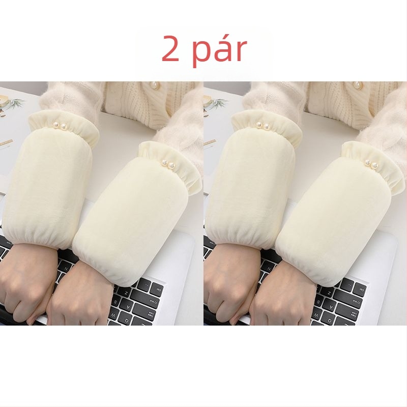 Női gyöngyház velúr ujjvédők, szennyeződés elleni védelemmel, tavaszi viselet