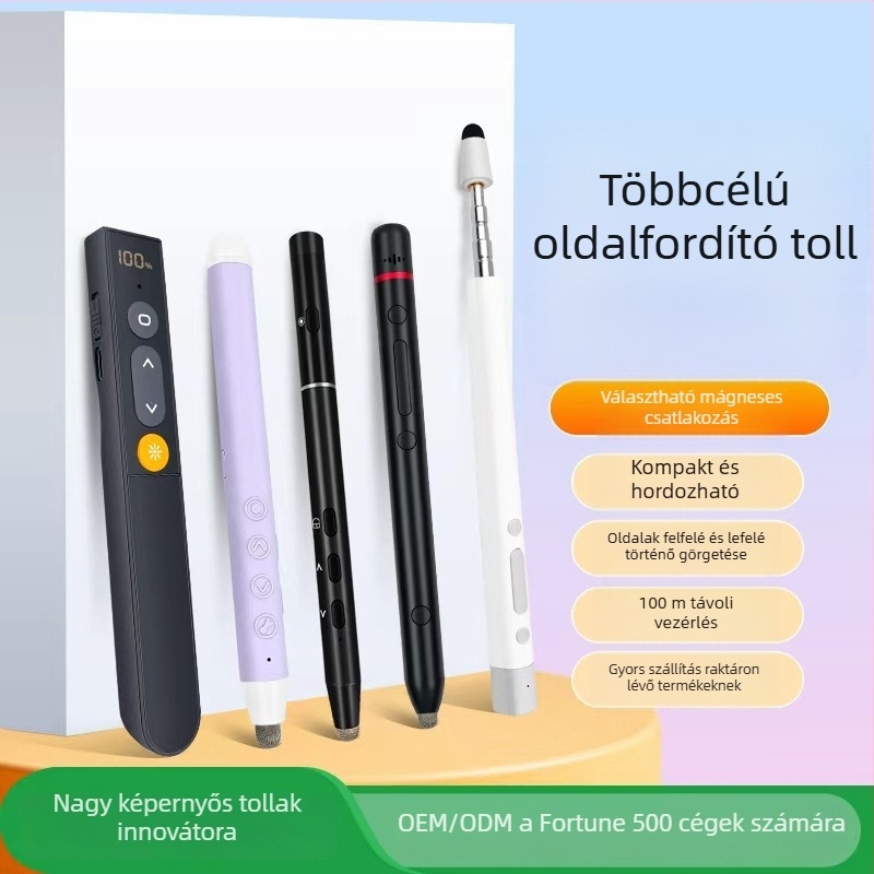 Zuomu lézeres oldalpörgető toll oktatáshoz — hordozható, érintőképernyő, vezeték nélküli kivetítés