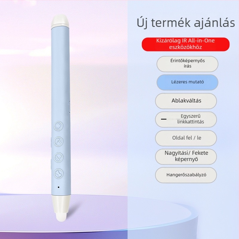 Zuomu lézeres oldalpörgető toll oktatáshoz — hordozható, érintőképernyő, vezeték nélküli kivetítés