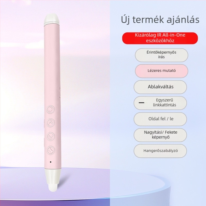 Zuomu lézeres oldalpörgető toll oktatáshoz — hordozható, érintőképernyő, vezeték nélküli kivetítés