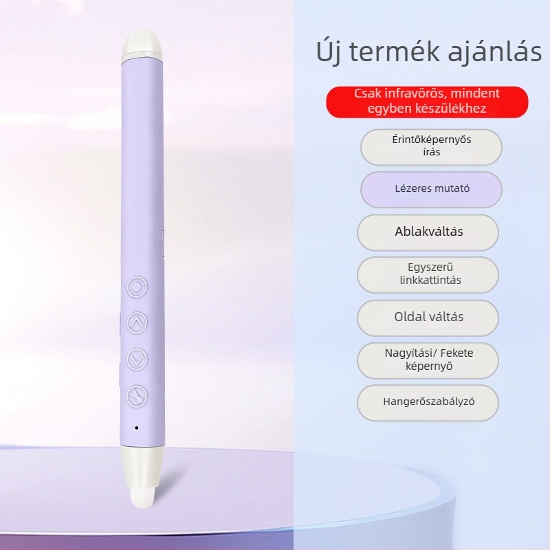 Zuomu lézeres oldalpörgető toll oktatáshoz — hordozható, érintőképernyő, vezeték nélküli kivetítés