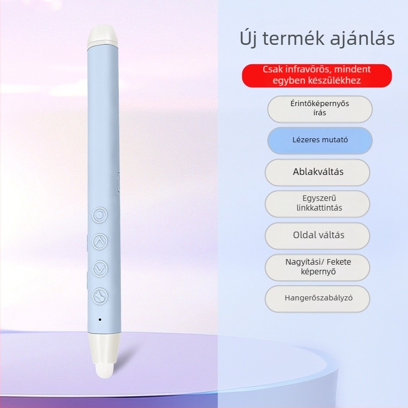 Zuomu lézeres oldalpörgető toll oktatáshoz — hordozható, érintőképernyő, vezeték nélküli kivetítés