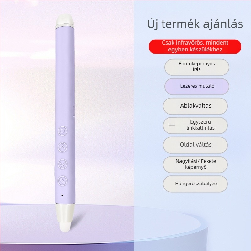 Zuomu lézeres oldalpörgető toll oktatáshoz — hordozható, érintőképernyő, vezeték nélküli kivetítés