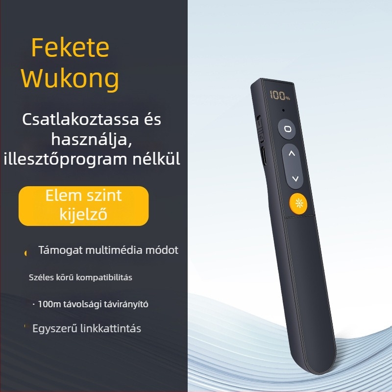 Zuomu lézeres oldalpörgető toll oktatáshoz — hordozható, érintőképernyő, vezeték nélküli kivetítés