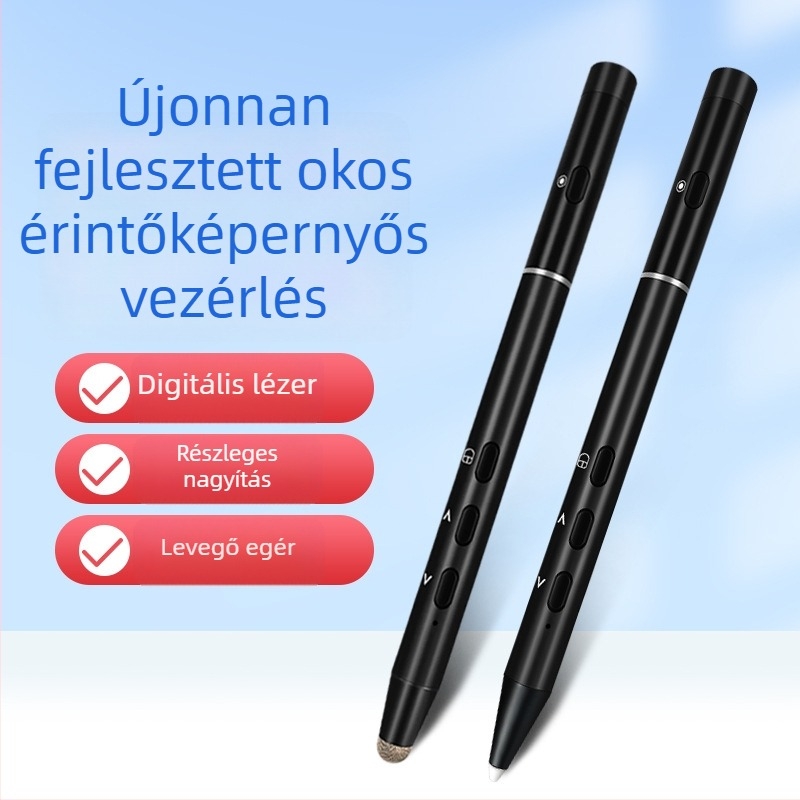 Zuomu lézeres oldalpörgető toll oktatáshoz — hordozható, érintőképernyő, vezeték nélküli kivetítés