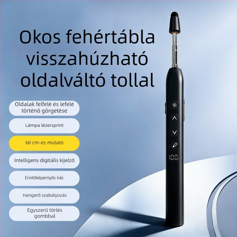 Zuomu lézeres oldalpörgető toll oktatáshoz — hordozható, érintőképernyő, vezeték nélküli kivetítés