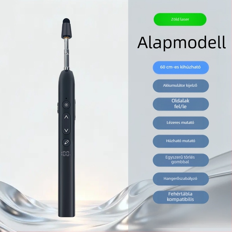 Zuomu lézeres oldalpörgető toll oktatáshoz — hordozható, érintőképernyő, vezeték nélküli kivetítés