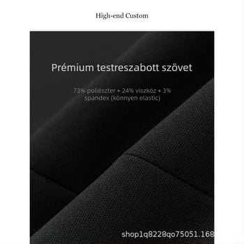 Férfi slim-fit üzleti öltöny szett, lapos gallér, egygombos gombolás, viszkóz-keverék anyag, középső hátsó hasítás, mindennapi kényelem