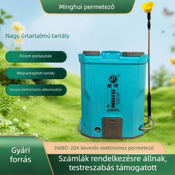 Elektromos hátizsákos permetező növényvédelmi felhasználásra, magas nyomású, automatikus keverés, magasfeszültségű akkumulátorral, intelligens növényvédő permetező