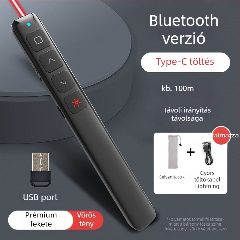 Skycolor Bluetooth oldalsó lapozó toll PPT projekcióhoz és elektronikus fehér táblához – ABS anyag, tanároknak
