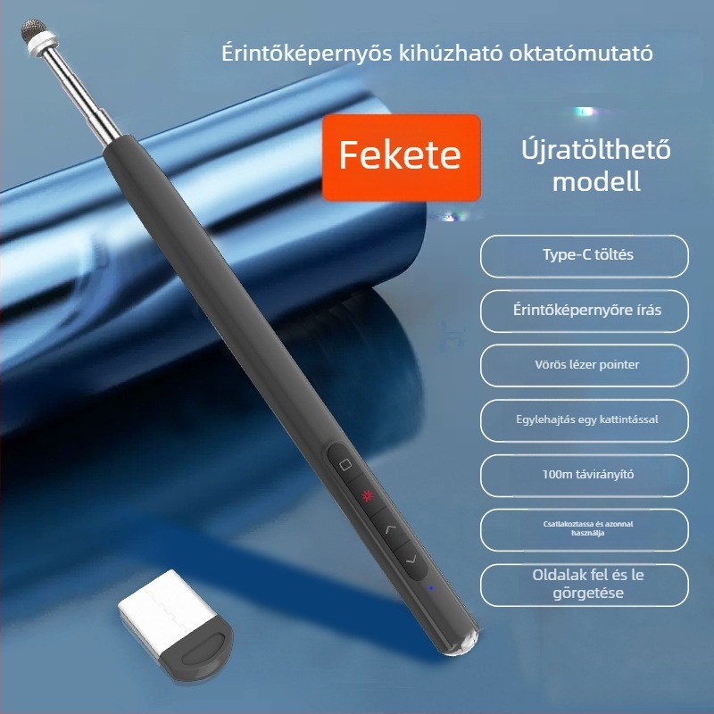 Skycolor Bluetooth oldalsó lapozó toll PPT projekcióhoz és elektronikus fehér táblához – ABS anyag, tanároknak