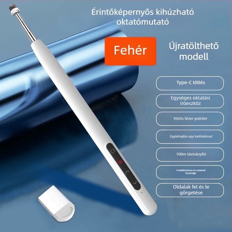 Skycolor Bluetooth oldalsó lapozó toll PPT projekcióhoz és elektronikus fehér táblához – ABS anyag, tanároknak