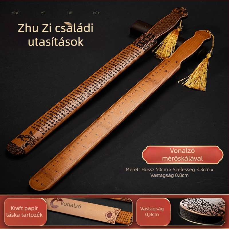 Vonalzó tömörfából, Jade Water Lake márka, logó nélküli