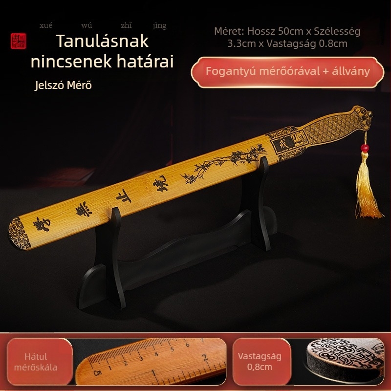 Vonalzó tömörfából, Jade Water Lake márka, logó nélküli