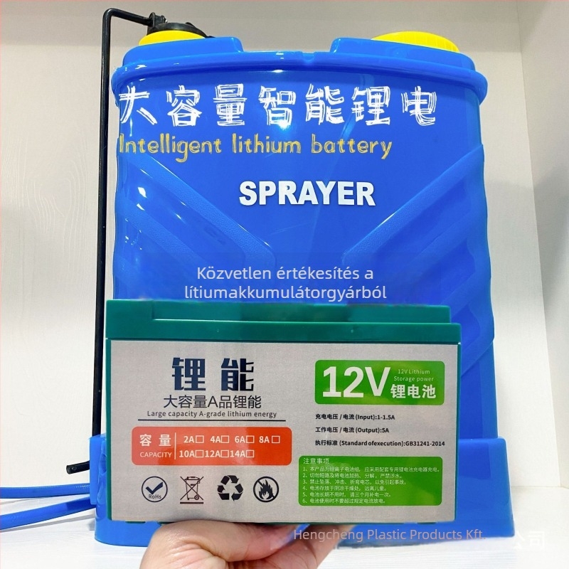 20L Elektromos permetező – Újratölthető Li-ion akkumulátor, Magasnyomású permetezés növényvédelemre és fertőtlenítésre üvegházban