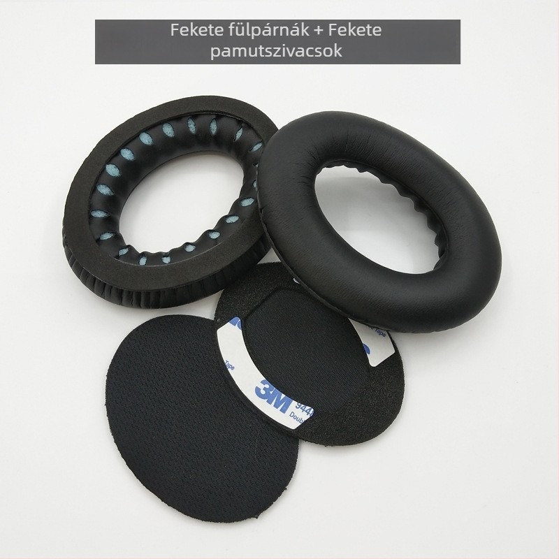 Mesterséges bőr fülpárna borítás Bose SoundTrue AE2, IW, QC15, QC25, QC35 fejhallgatóhoz — puha anyag, egyszerű felhelyezés