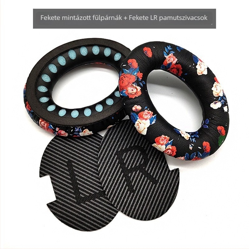Mesterséges bőr fülpárna borítás Bose SoundTrue AE2, IW, QC15, QC25, QC35 fejhallgatóhoz — puha anyag, egyszerű felhelyezés
