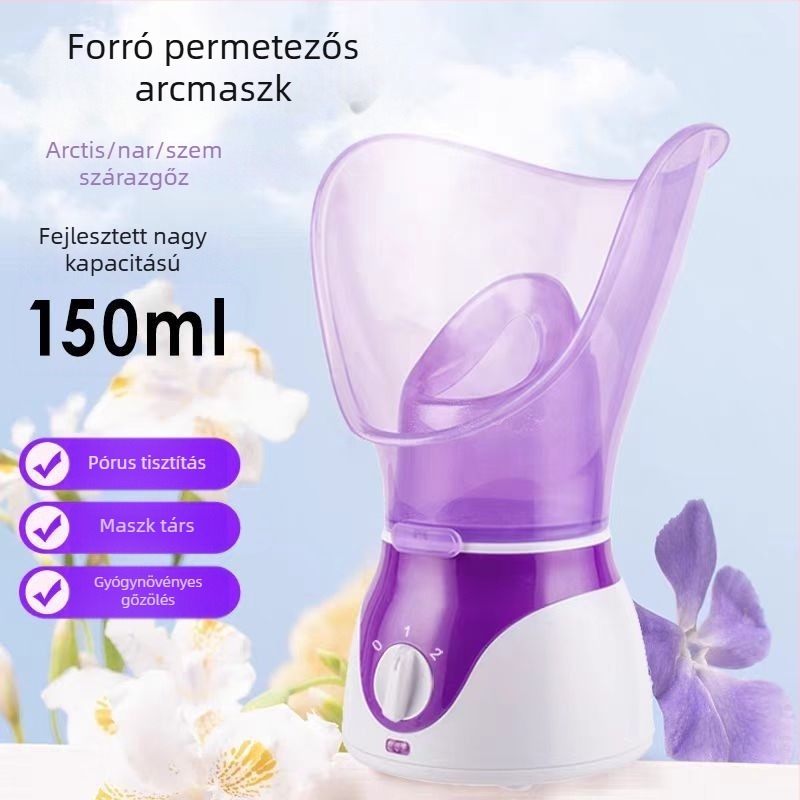 Háromfunkciós készülék az arc és a szemek gőzölésére, meleg permettel és fumigációval; köd idő 31–60 s; második fokozat; burkolat spré bevonattal.