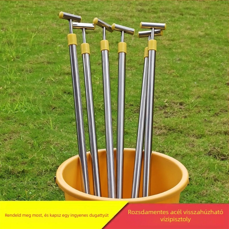 Kézi permetező kertre teleszkópos hosszú rúddal, rozsdamentes acélból