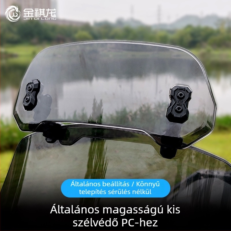 Jin qilong motorkerékpár felmagasított kis szélvédő – szélálló, univerzális illeszkedés Honda, BMW, Kawasaki, Yamaha, X modell