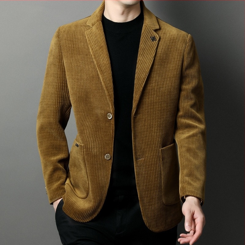 Slim-fit zakó, öltöny gallér, kétgombos záródás, 50% poliészter